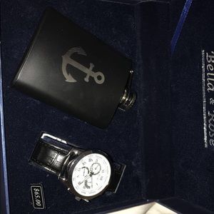 Bella and Rose Watch & Flask Set